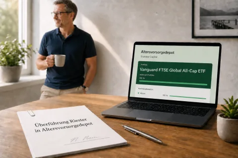 Altersvorsorgedepot bei Scalable Capital mit ETF-Sparplan als Alternative zu Riester